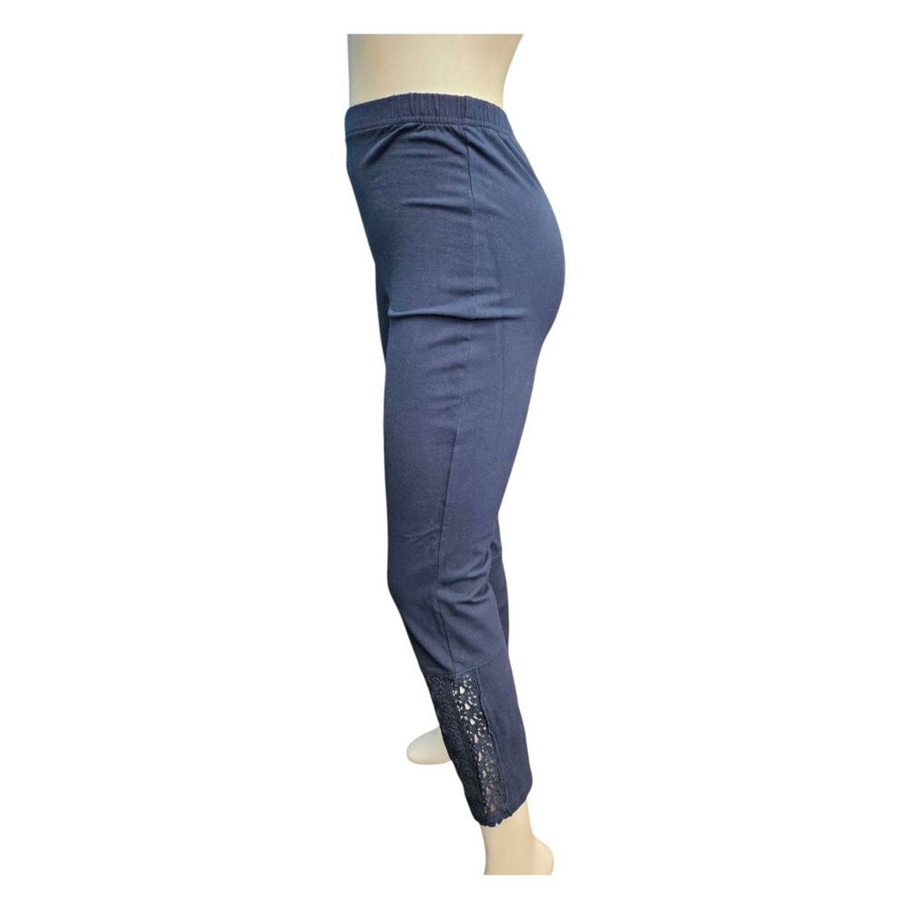 Women with Control Blue Stretch Skinny Pants Lacey Ankle Womens Size XS - Picture 1 of 9